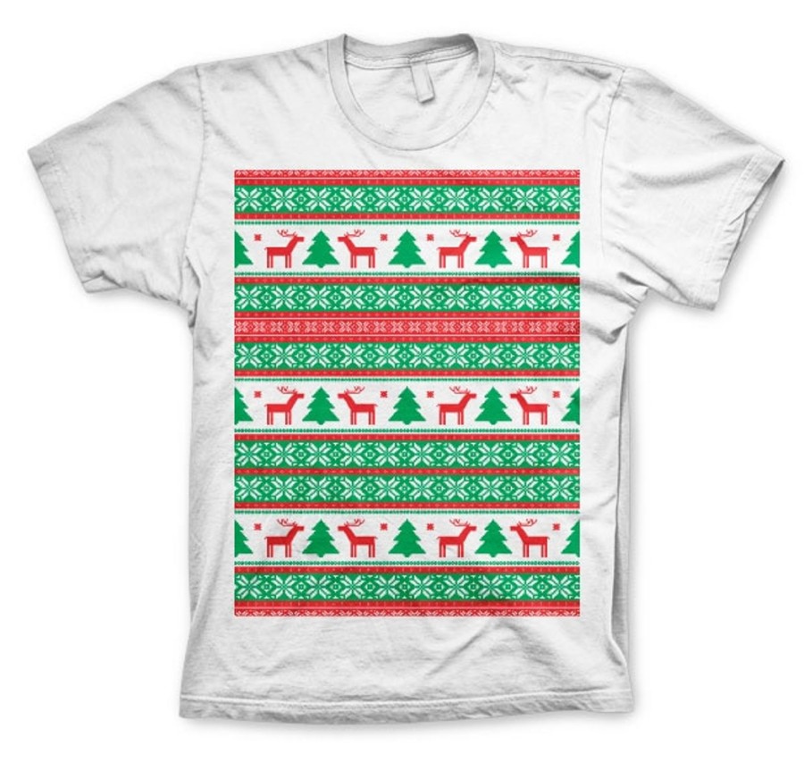 Mann Shirtstore | Christmas Knit Pattern Red/Green T-Shirt