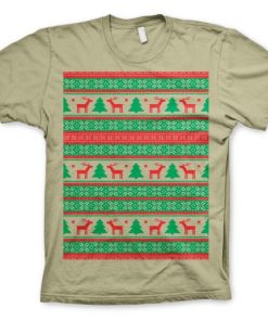 Mann Shirtstore | Christmas Knit Pattern Red/Green T-Shirt