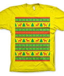 Mann Shirtstore | Christmas Knit Pattern Red/Green T-Shirt
