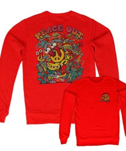 Mann Shirtstore | Killer Acid - Peace Out Sweatshirt Red
