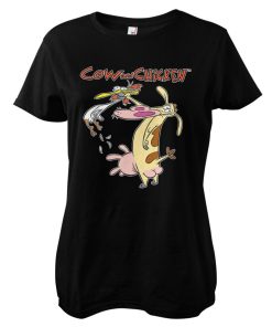 Kvinna Shirtstore | Cow And Chicken Girly Tee Black