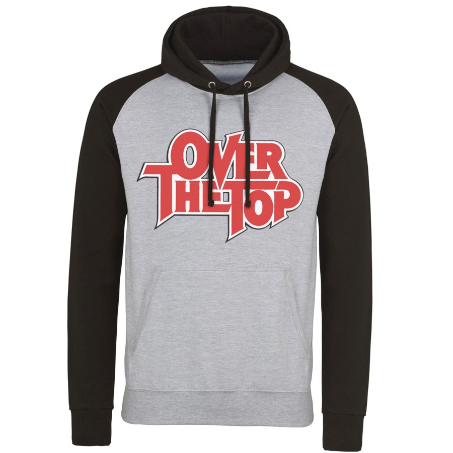 Mann Shirtstore | Over The Top Logo Baseball Hoodie Heathergreyblack