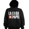 Mann Shirtstore | La Casa De Papel Logo Hoodie Black