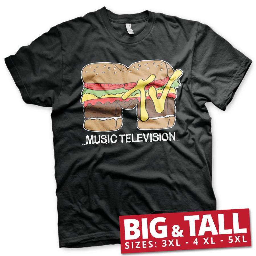 Mann Shirtstore | Mtv Hamburger Big & Tall T-Shirt Black