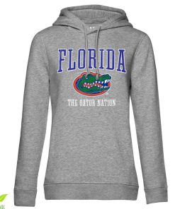 Kvinna Shirtstore | Florida - The Gator Nation Girls Hoodie Heathergrey