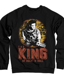 Mann Shirtstore | Elvis Presley - The King Of Rock 'N Roll Sweatshirt Black