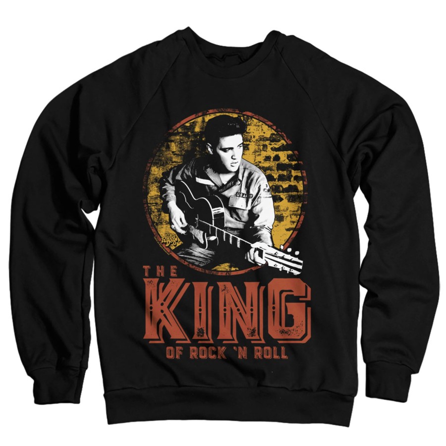 Mann Shirtstore | Elvis Presley - The King Of Rock 'N Roll Sweatshirt Black