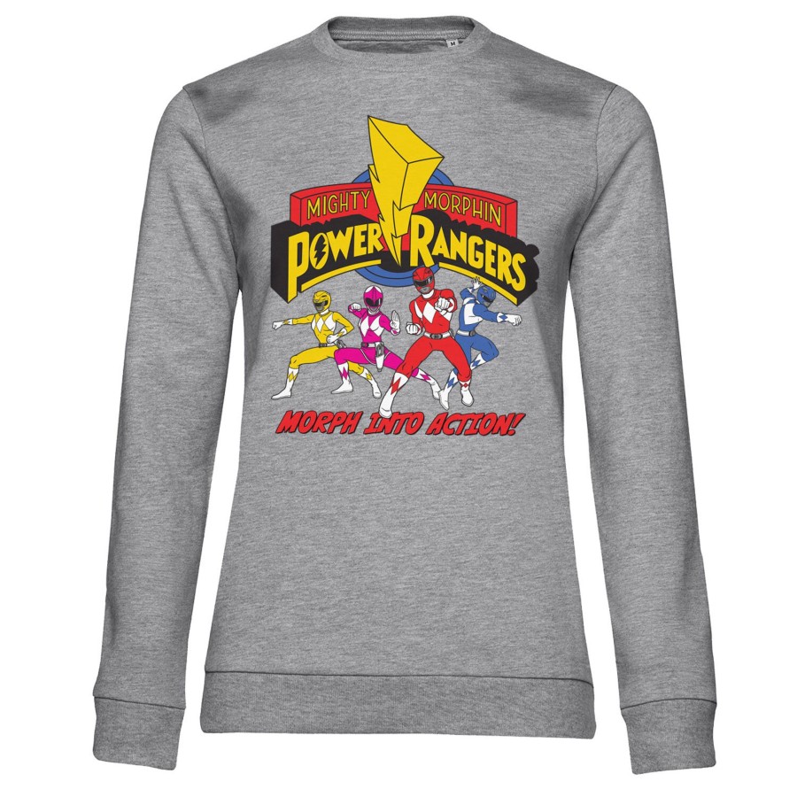 Kvinna Shirtstore | Morph Into Action Girly Sweatshirt Heathergrey