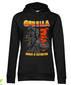Kvinna Shirtstore | Godzilla - Bringer Of Destruction Girls Hoodie Black