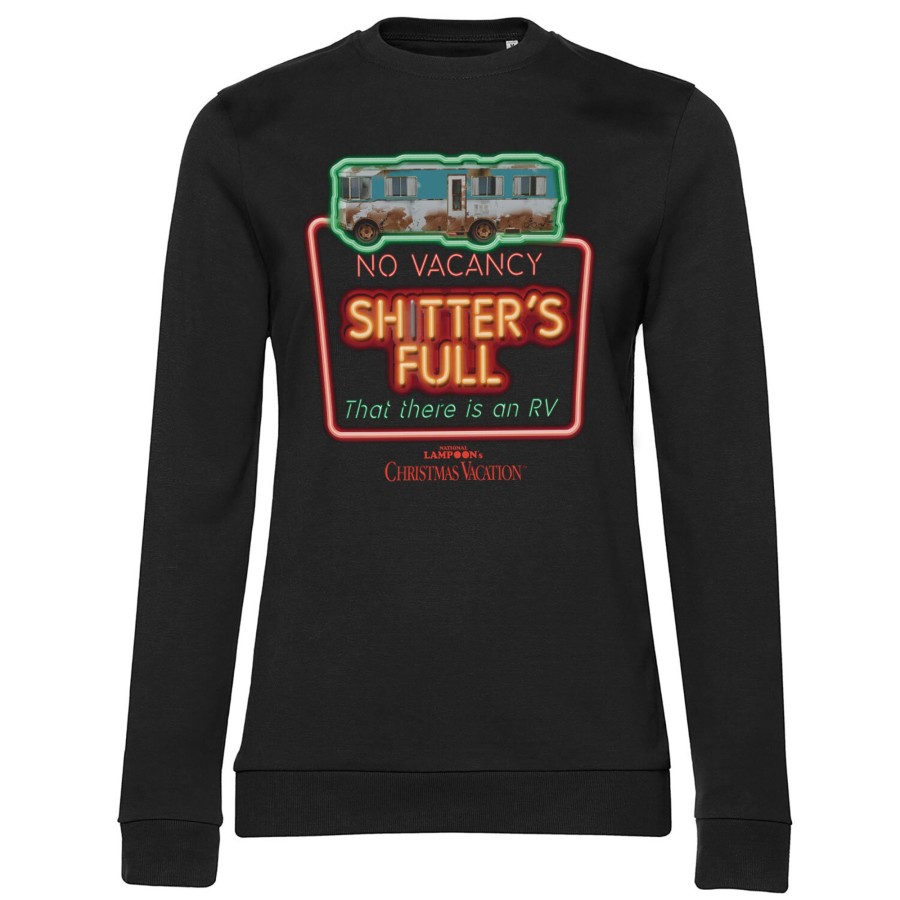 Kvinna Shirtstore | No Vacancy - Shitter'S Full Girly Sweatshirt Black