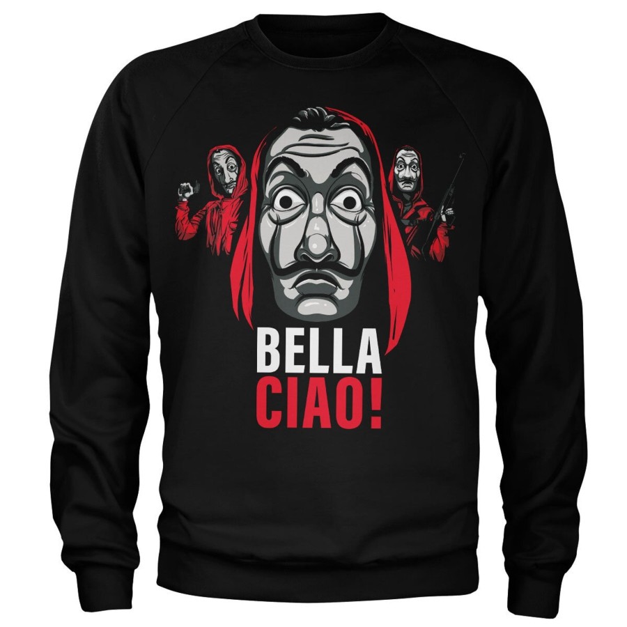 Mann Shirtstore | La Casa De Papel - Bella Ciao! Sweatshirt Black