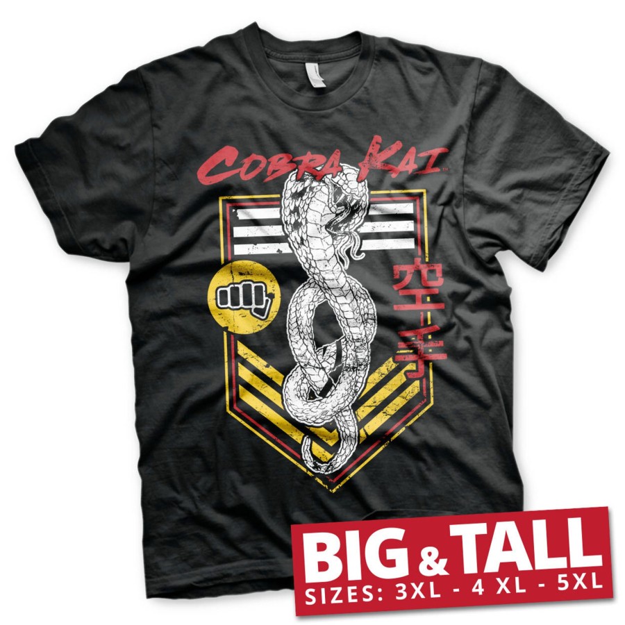 Mann Shirtstore | Cobra Kai Punch Patch Big & Tall T-Shirt Black