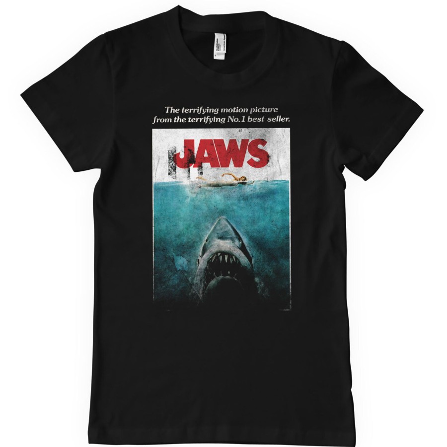 Mann Shirtstore | Jaws Washed Poster T-Shirt Black
