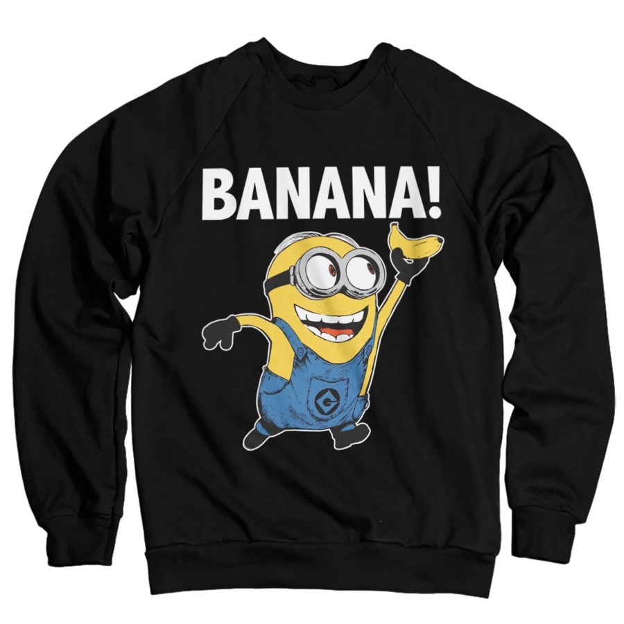 Mann Shirtstore | Minions - Banana! Sweatshirt Black
