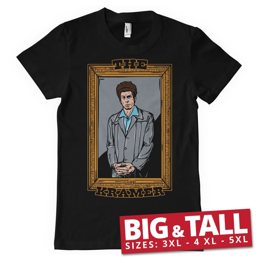 Mann Shirtstore | Seinfeld - The Kramer Art Big & Tall T-Shirt Black