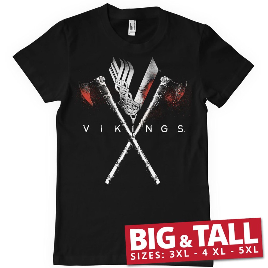 Mann Shirtstore | Vikings Axes Big & Tall T-Shirt Black