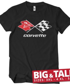 Mann Shirtstore | Corvette C3 Logo Big & Tall T-Shirt Black