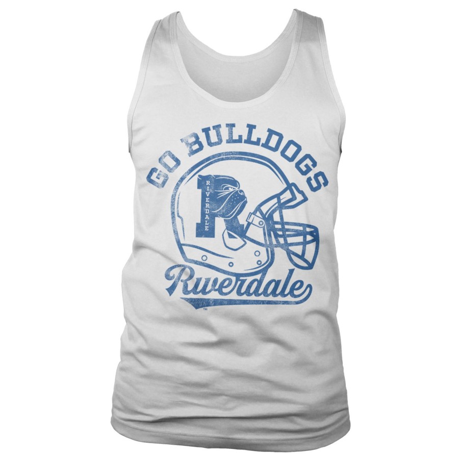Mann Shirtstore | Riverdale - Go Bulldogs Vintage Tank Top White