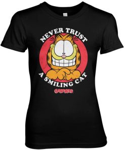 Kvinna Shirtstore | Garfield - Never Trust A Smiling Cat Girly Tee Black