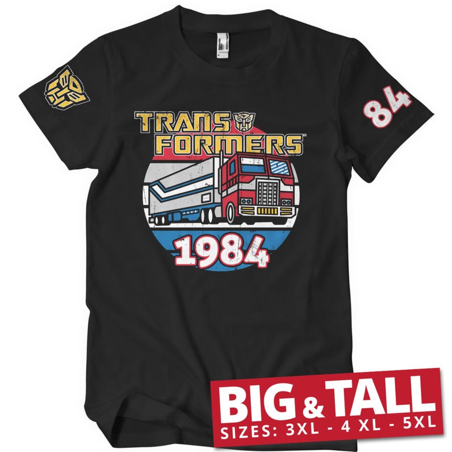 Mann Shirtstore | Optimus Prime Of 1984 Big & Tall T-Shirt Black