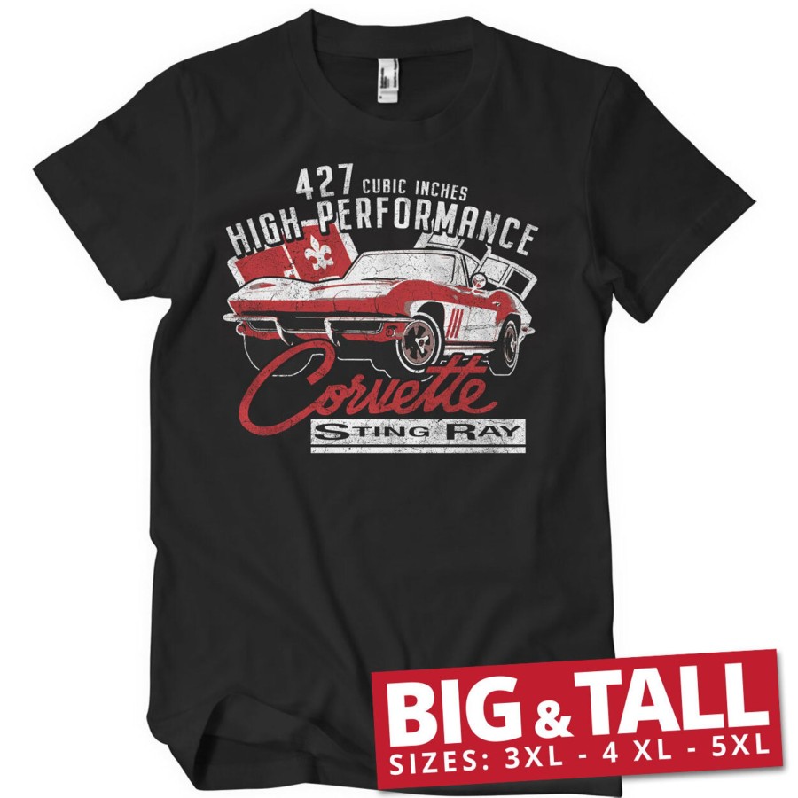 Mann Shirtstore | Corvette High Performance Big & Tall T-Shirt Black