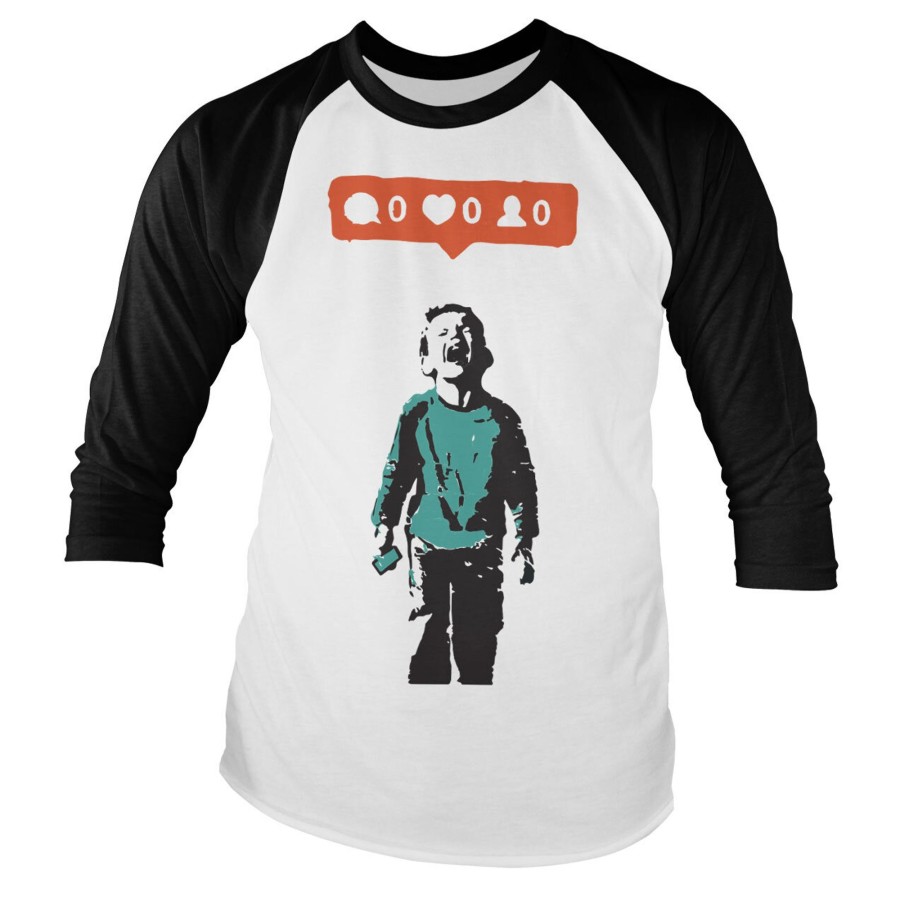 Mann Shirtstore | The Social Kid Baseball Long Sleeve Tee Whiteblack
