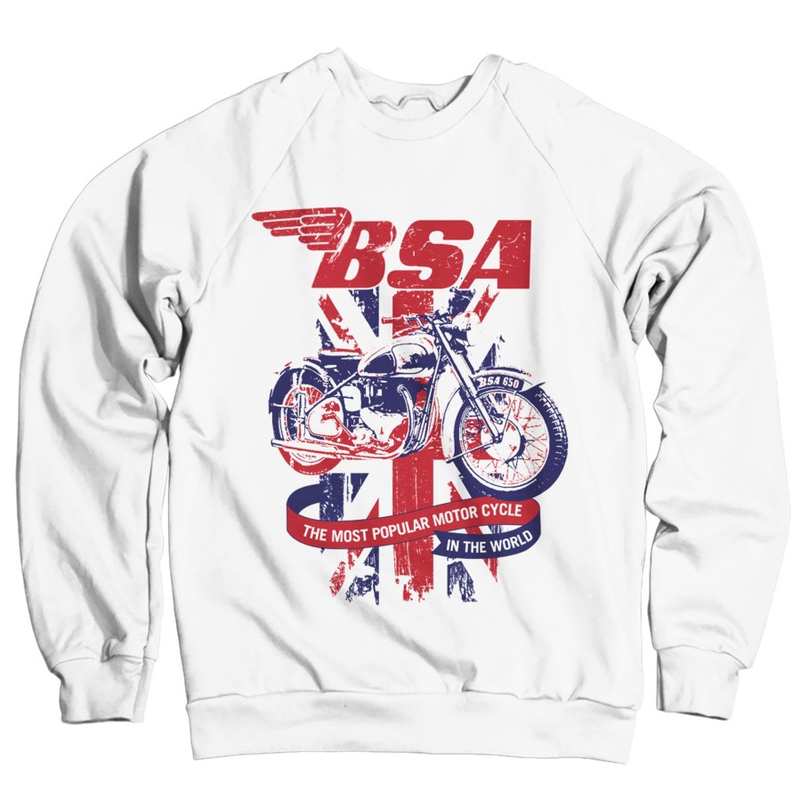 Mann Shirtstore | B.S.A. Union Jack Sweatshirt White