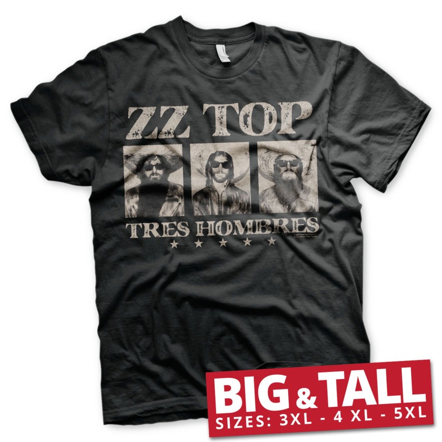 Mann Shirtstore | Zz-Top - Tres Hombres Big & Tall T-Shirt Black