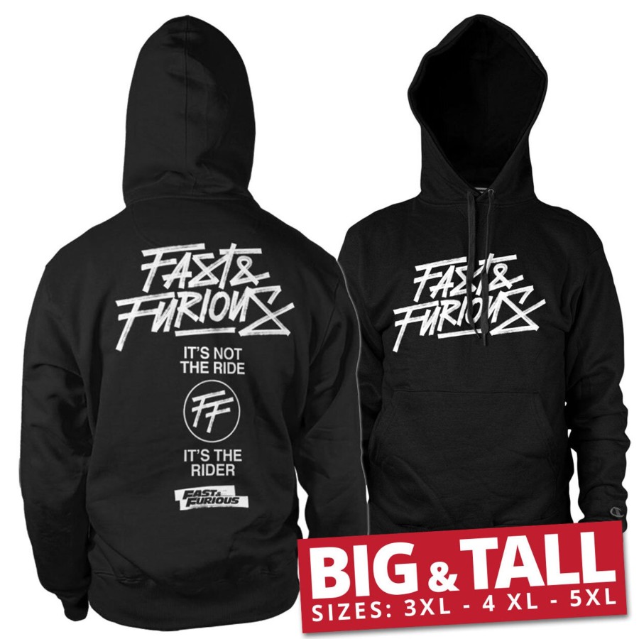 Mann Shirtstore | Fast & Furious Rider Big & Tall Hoodie Black