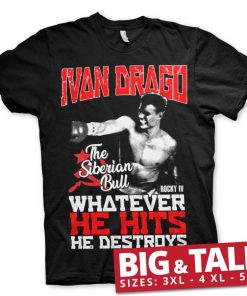 Mann Shirtstore | Ivan Drago - The Siberian Bull Big & Tall T-Shirt Black