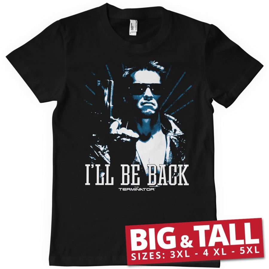 Mann Shirtstore | I'Ll Be Back - Duotone Big & Tall T-Shirt Black