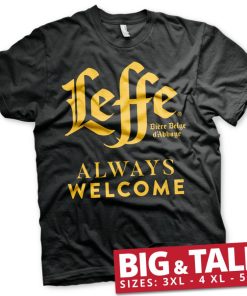 Mann Shirtstore | Leffe - Always Welcome Big & Tall T-Shirt Black