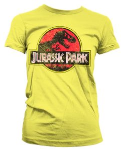 Kvinna Shirtstore | Jurassic Park Distressed Logo Girly Tee