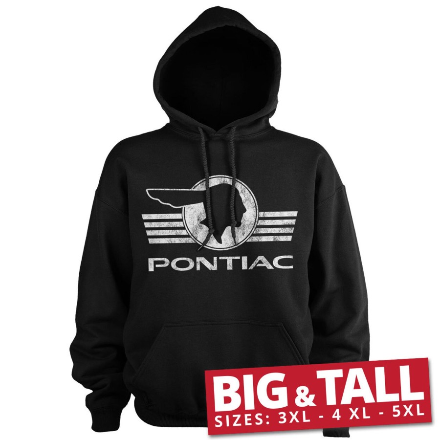 Mann Shirtstore | Pontiac Retro Logo Big & Tall Hoodie Black
