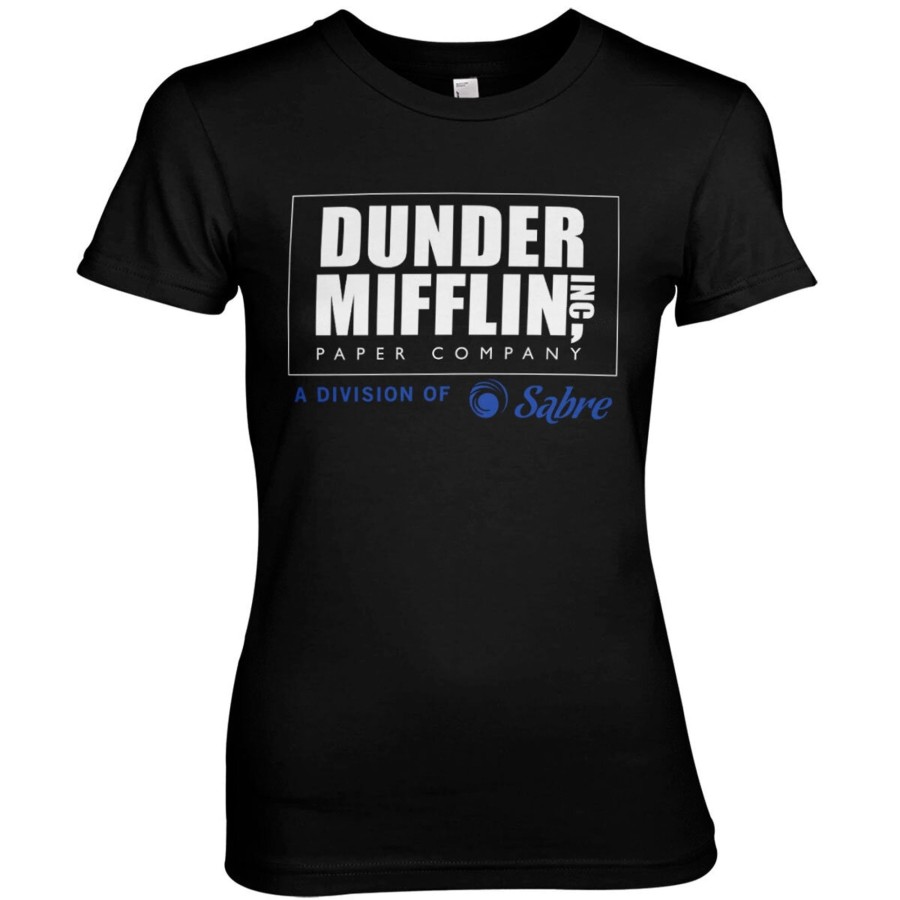 Kvinna Shirtstore | Dunder Mifflin - Division Of Sabre Girly Tee Black