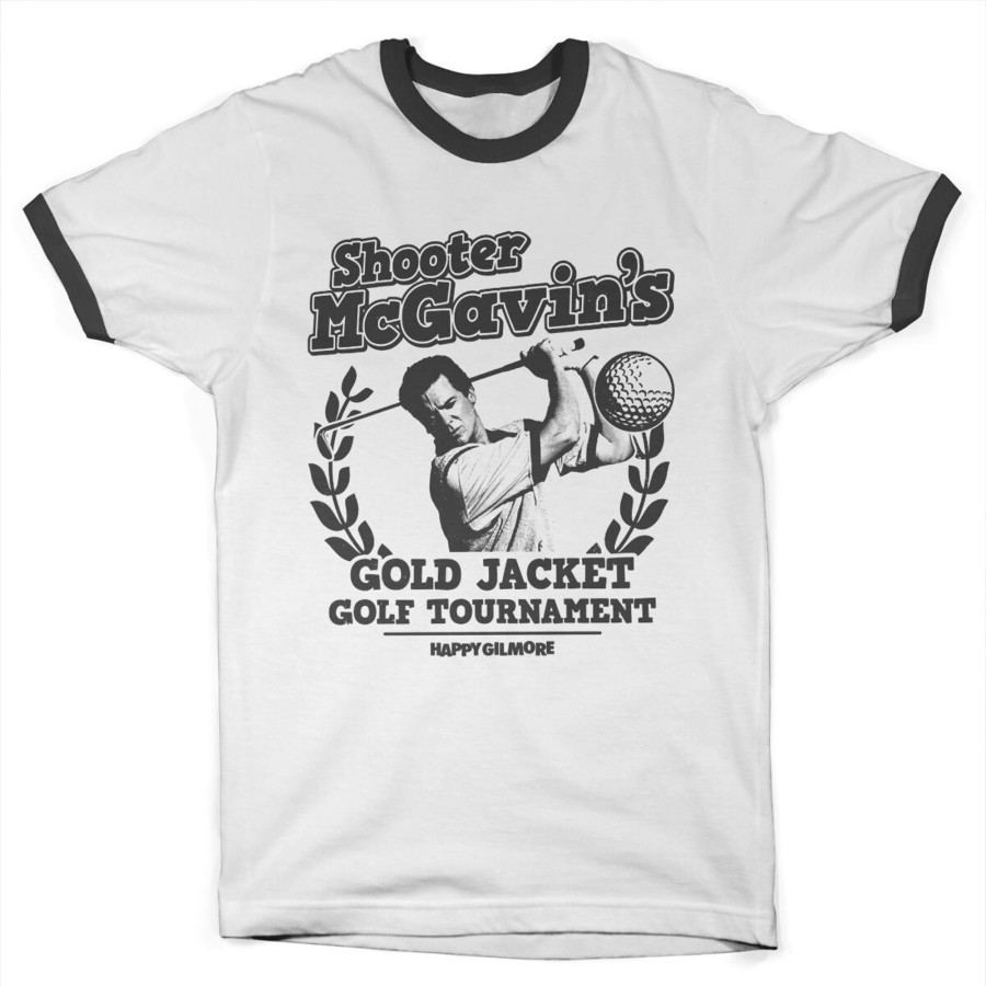Mann Shirtstore | Shooter Mcgavins Golf Tournament Ringer Tee Whiteblack