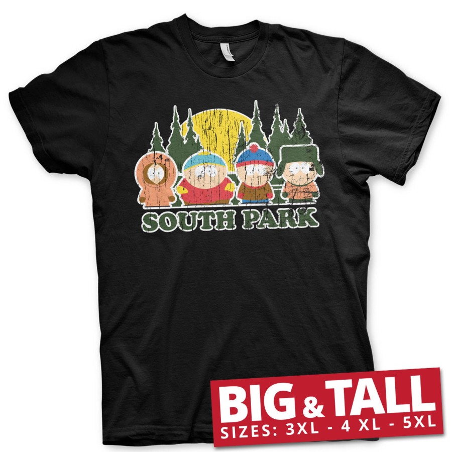 Mann Shirtstore | South Park Distressed Big & Tall T-Shirt Black
