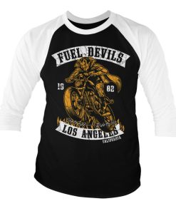 Mann Shirtstore | Fuel Devils Rider Baseball 3/4 Sleeve Tee Whiteblack