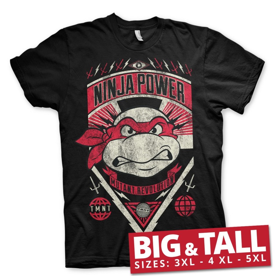 Mann Shirtstore | Tmnt Ninja Power Big & Tall T-Shirt Black