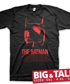 Mann Shirtstore | The Batman Layered Logo Big & Tall T-Shirt Black