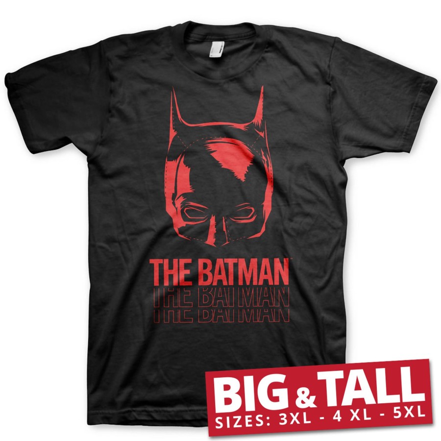 Mann Shirtstore | The Batman Layered Logo Big & Tall T-Shirt Black