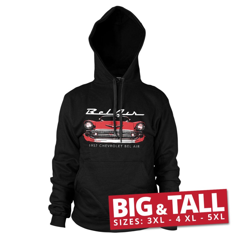 Mann Shirtstore | Chevrolet 1957 Bel Air Big & Tall Hoodie Black