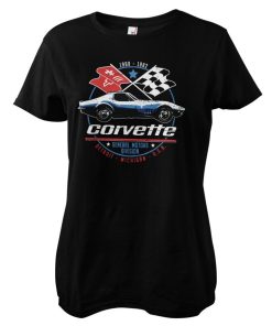 Kvinna Shirtstore | Corvette C3 Gm Division Girly Tee Black