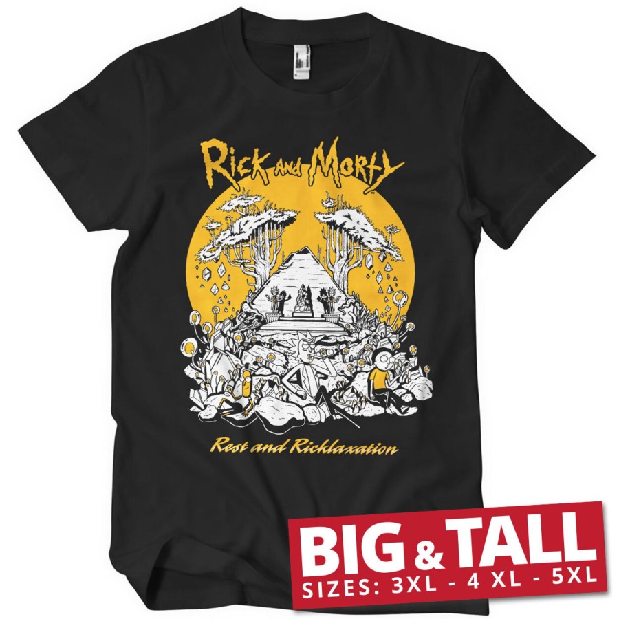 Mann Shirtstore | Rest And Ricklaxation Big & Tall T-Shirt Black