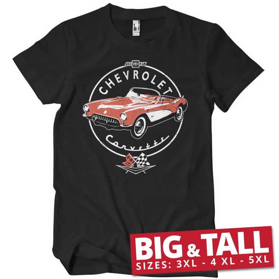 Mann Shirtstore | Corvette C1 Retro Big & Tall T-Shirt Black