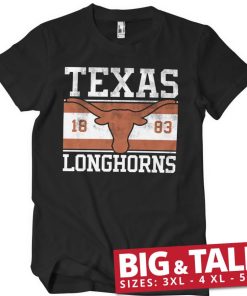 Mann Shirtstore | Texas Longhorns Flag Big & Tall T-Shirt Black