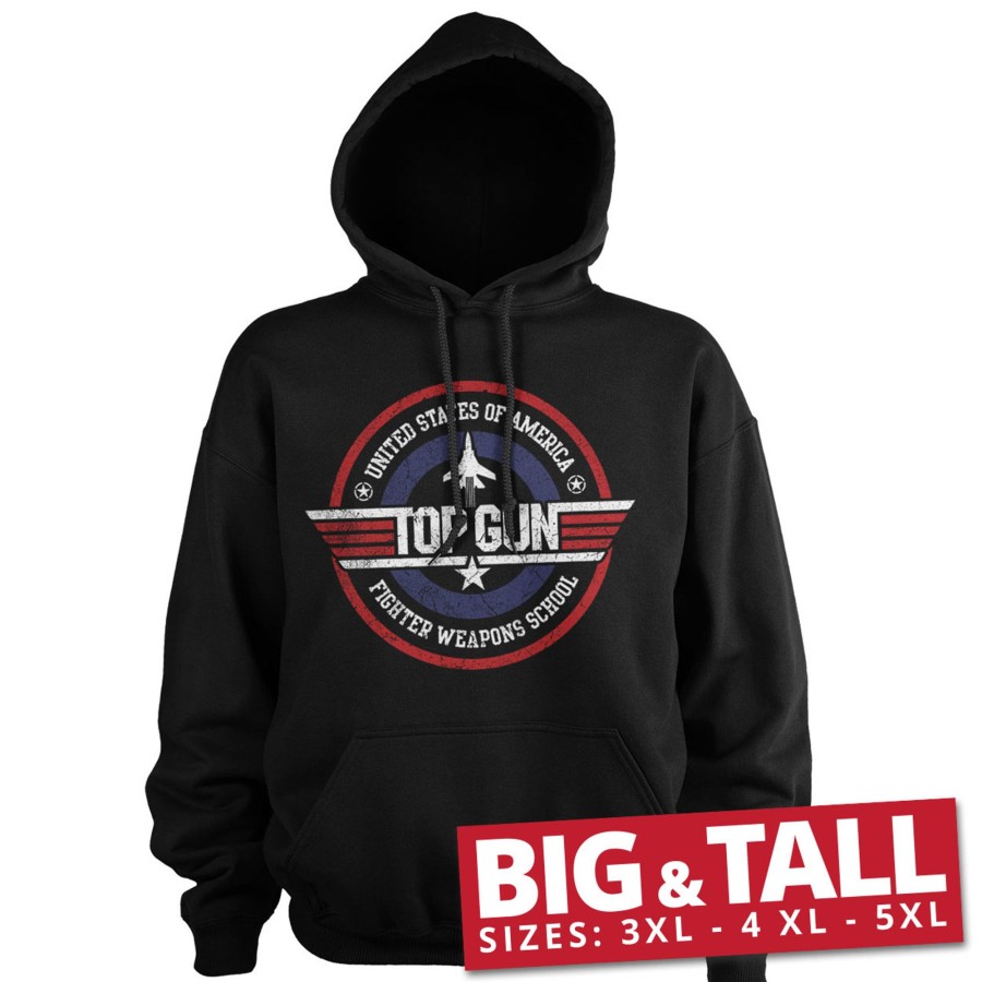 Mann Shirtstore | Top Gun - Fighter Weapons School Big & Tall Hoodie Black