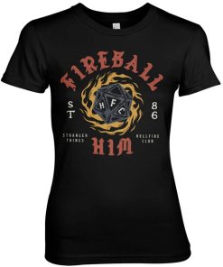 Kvinna Shirtstore | Fireball Him Girly Tee Black