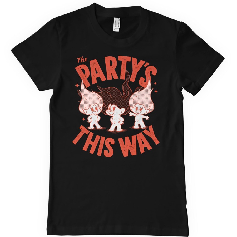 Mann Shirtstore | The Party'S This Way T-Shirt Black