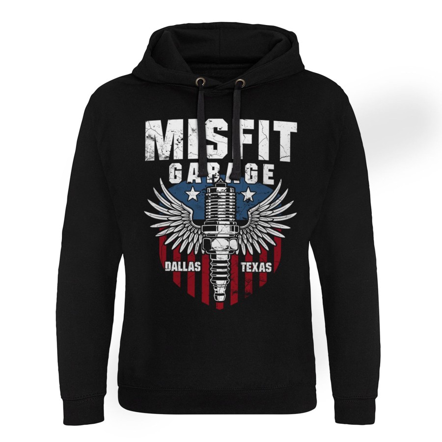 Mann Shirtstore | Misfit Garage - American Piston Epic Hoodie Black